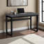 Bureau d'ordinateur à hauteur réglable avec pieds en métal noir H 29,36 po x l 47,09 po x P 23,55 po Rosie