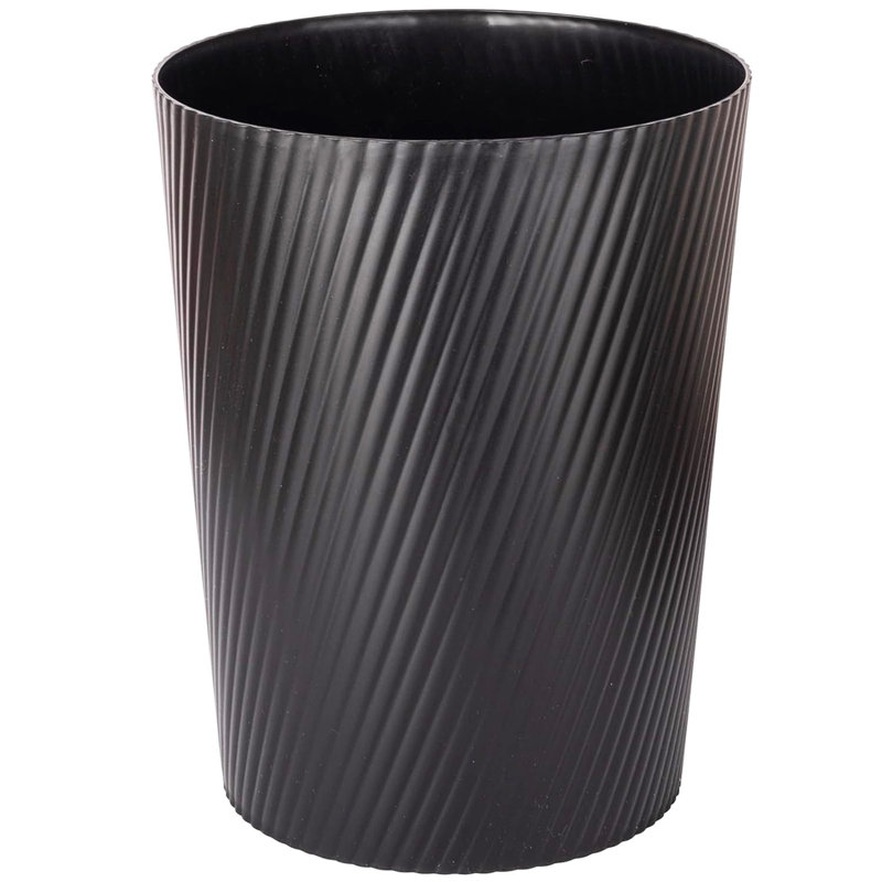 Plastic Open Kitchen Trash Can - 1.8 Gallons, Black