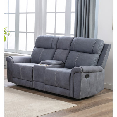 Causeuse inclinable avec accoudoirs coussinés 64,17 po