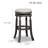 30" Bar Stool In White, Charcoal Fabric Seat, Hardwood Base, Swivel Comfortable Padding, Counter Or Height Choices White With Fabric, And , 360 Footrest, Available Option-13845514-13845508
