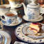 Théière rétro en porcelaine tendre