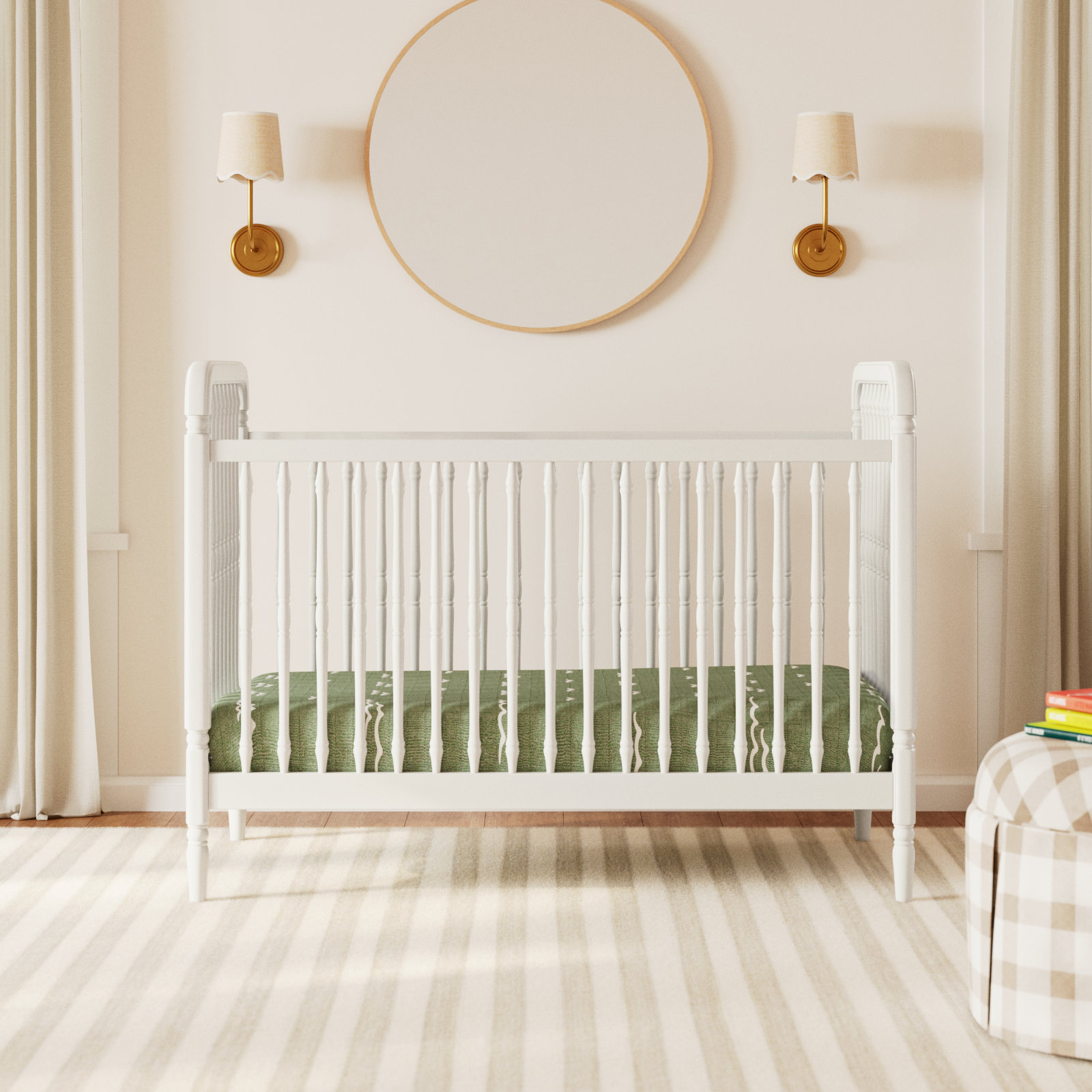 Liberty Pine 3-in-1 Convertible Crib, Warm White