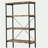 Antique Nutmeg and Black 4-shelf Bookcase-1935749559