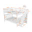 Lit superposé simple au-dessus de simple avec escalier avec rangement et barrière de sécurité, lit pour enfant blanc-118041516-118041517