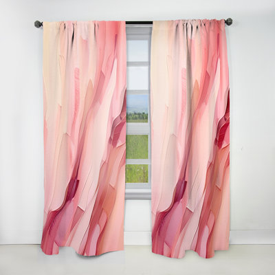 Rideaux abstraits - obscurcissant la pièce Velours - 1 panneau à rayures rose et doré AIRES AIRES AIRES - 1 panneau
