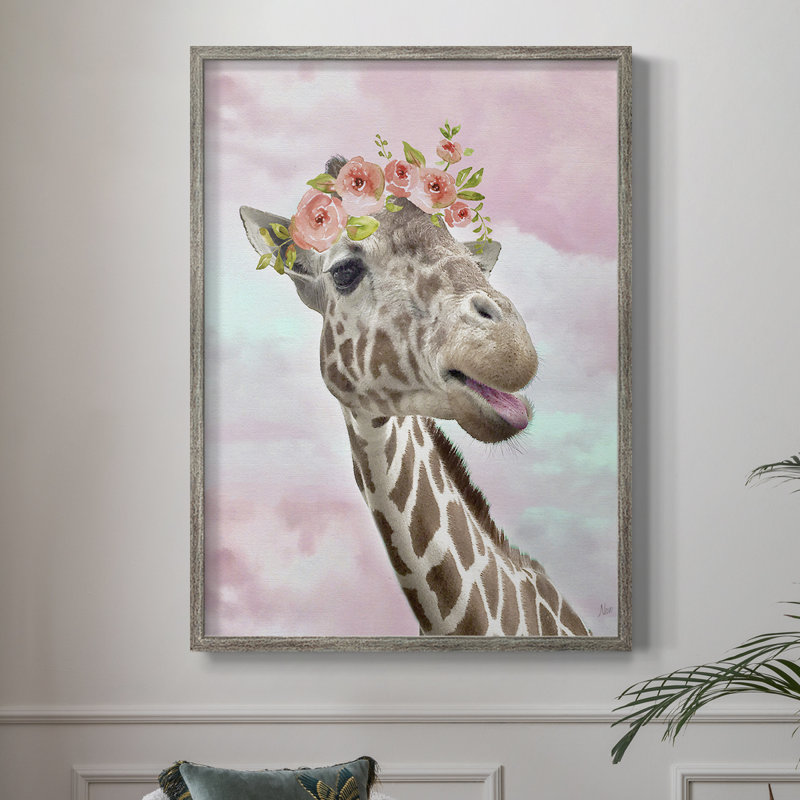 Floral Fun I, reproduction encadrée - bois massif, H 21 po x l 17 po