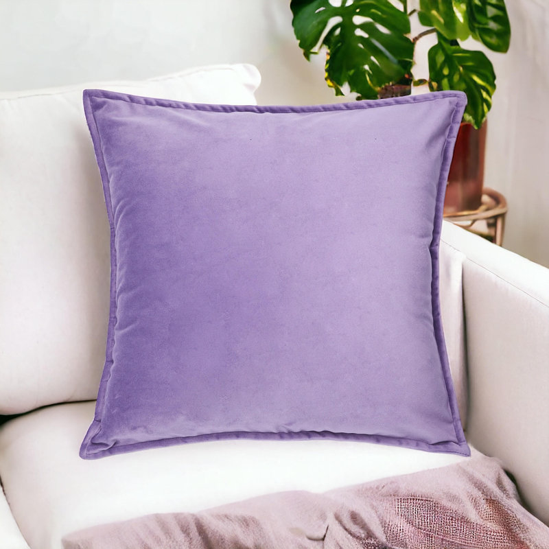 Housse de coussin carrée, Carré 16 po, Mauve lavande