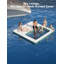 10x10FT Inflatable Floating Dock with Mesh Swim Area & Rope Ladder | Non-Slip EVA Deck, Marine-Grade PVC, 6 D-Rings for Lake, Pool, Beach & Ocean