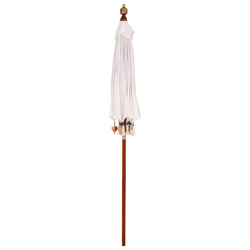 Beach Parasol, White, 260cm H x 185cm W x 185cm D