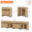 4 In 1 Sideboard Buffet Cabinets With Glass Doors And 2 Drawers, Modern Sideboard Credenza With Adjustable Shelf And Metal Base, Coffee Bar Cabinet Storage Cabinet For Kitchen-1719732398