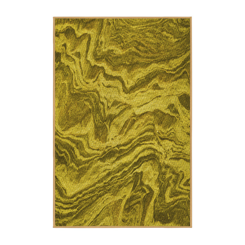 Tapis abstrait vert olive, Rectangle 3 pi x 5 pi