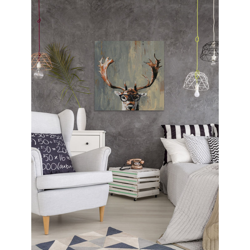 «Wayfarers and Antler», reproduction sur toile tendue, H 24 po x l 24 po x P 1,5 po