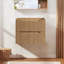 Armoire de salle de bain murale 24 po noyer flottant moderne noyer (armoire seulement)