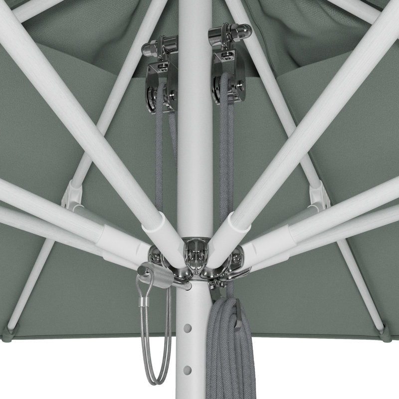 Parasol de patio blanc en aluminium 9 pi, Sarcelle