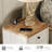 4 Piece Coffee Table Set With A Fireplace & Two End Tables & One Coffee Table, Off White