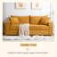 Canapé rembourré 3 places 79,5 po avec accoudoirs carrés et 2 coussins Alcantara-1867718451