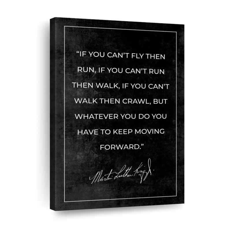 Martin Luther King Jr, citation sur toile, H 36 po x l 24 po x P 1,25 po