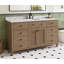 Meuble-lavabo simple 60 po avec lavabo encastré blanc Maxbano Farmhouse