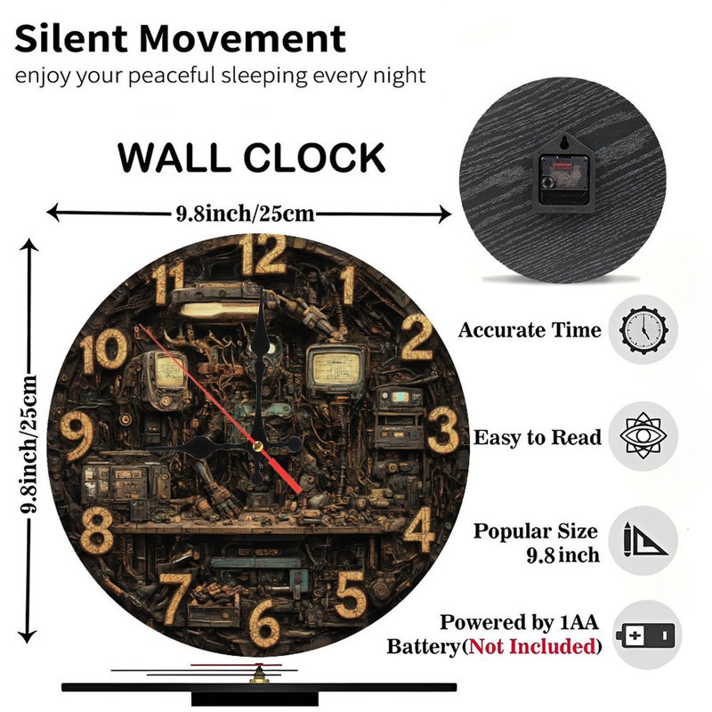 Horloge, chiffres, machine Steampunk