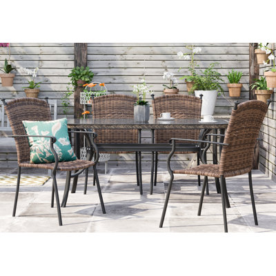 Ernst 4 - Person Patio Dining Set with Rectangular Table