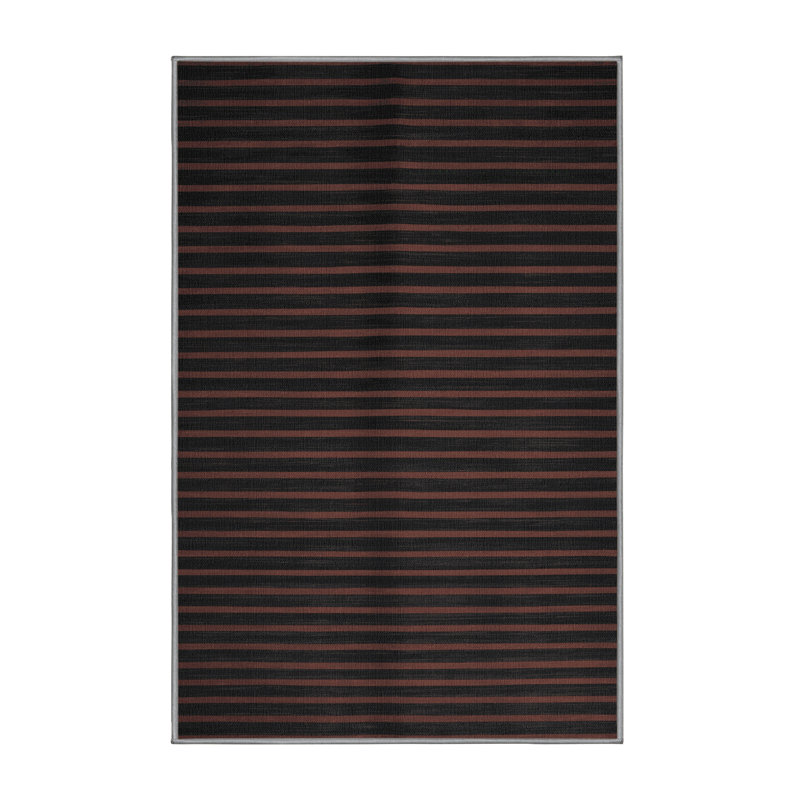 Tapis gris à rayures horizontales lavable à la machine, Tapis de couloir 2 pi x 4 pi