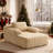 Boneless Velvet Oversized Chaise Lounge Sleeper Sofa-429145838