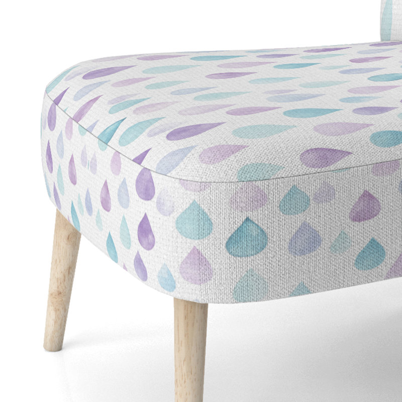 Chaise d'appoint Kids Raindrops - Chaise d'appoint mauve Pastel Drops, Chaise d'appoint sans accoudoirs