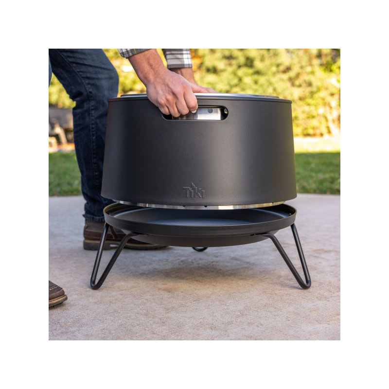 TIKI® Brand 20.1 Inch Social Smokeless Fire Pit Metal Black