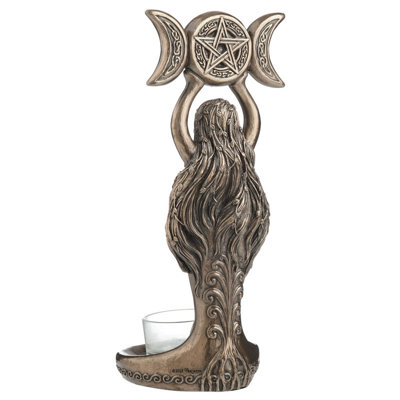 Porte-bougie en spirale 8,46 po H Triple Moon Hecate