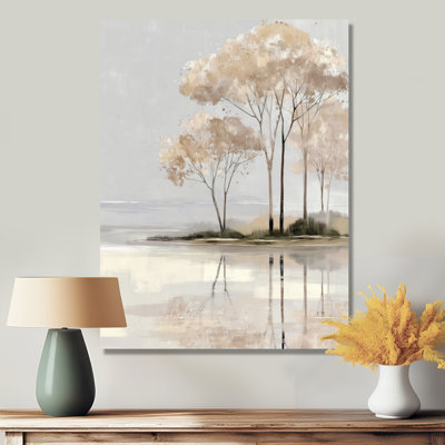 Golden Sunset Trees In Winter - Winter Tree, art sur toile, art mural doré saisonnier