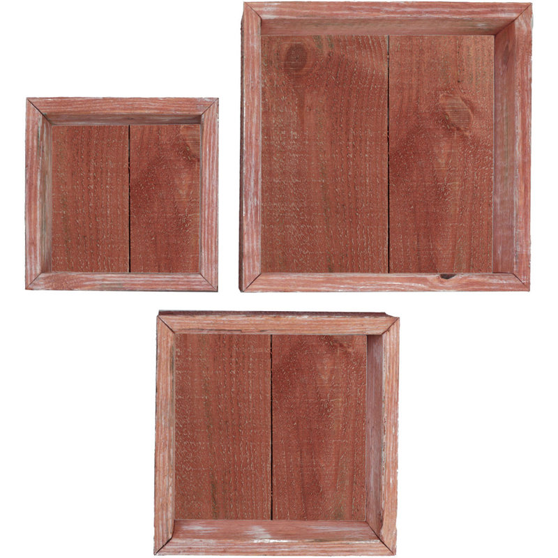 Square Cube Shelf with Adjustable Shelves, Salvage Red
