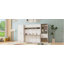 Lit escamotable double avec placard, tiroirs et tablettes-598038436-598038437