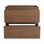Meuble-lavabo de 24 po de style moderne, design flottant, tiroir à fermeture en douceur, contreplaqué, idéal pour le rangement chêne brun, 45 poignées biseautées, glissières de tiroir à extension lisse aux 2/3, facile à nettoyer, élégant