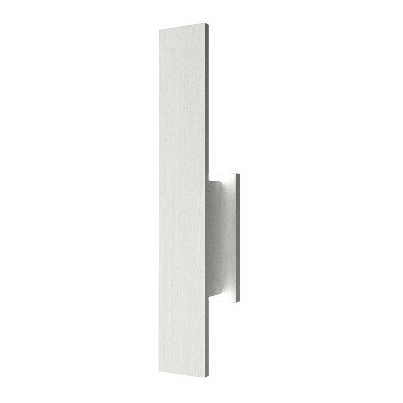 1 - Light LED Flush Mounted Sconce, 17.72" H x 4.33" W x 2.39" D, Organic White