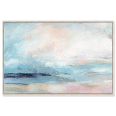 Coastal Fog Coastal Bathroom Art Canvas Print by Art Remedy