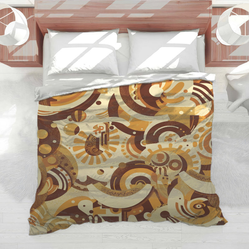 Abstract Circular Shapes Comforter, Twin Extra Long