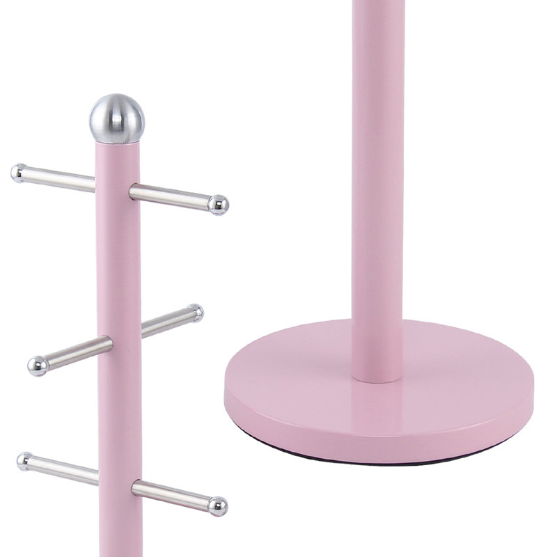 Dainty Steel Mug Tree, Pink