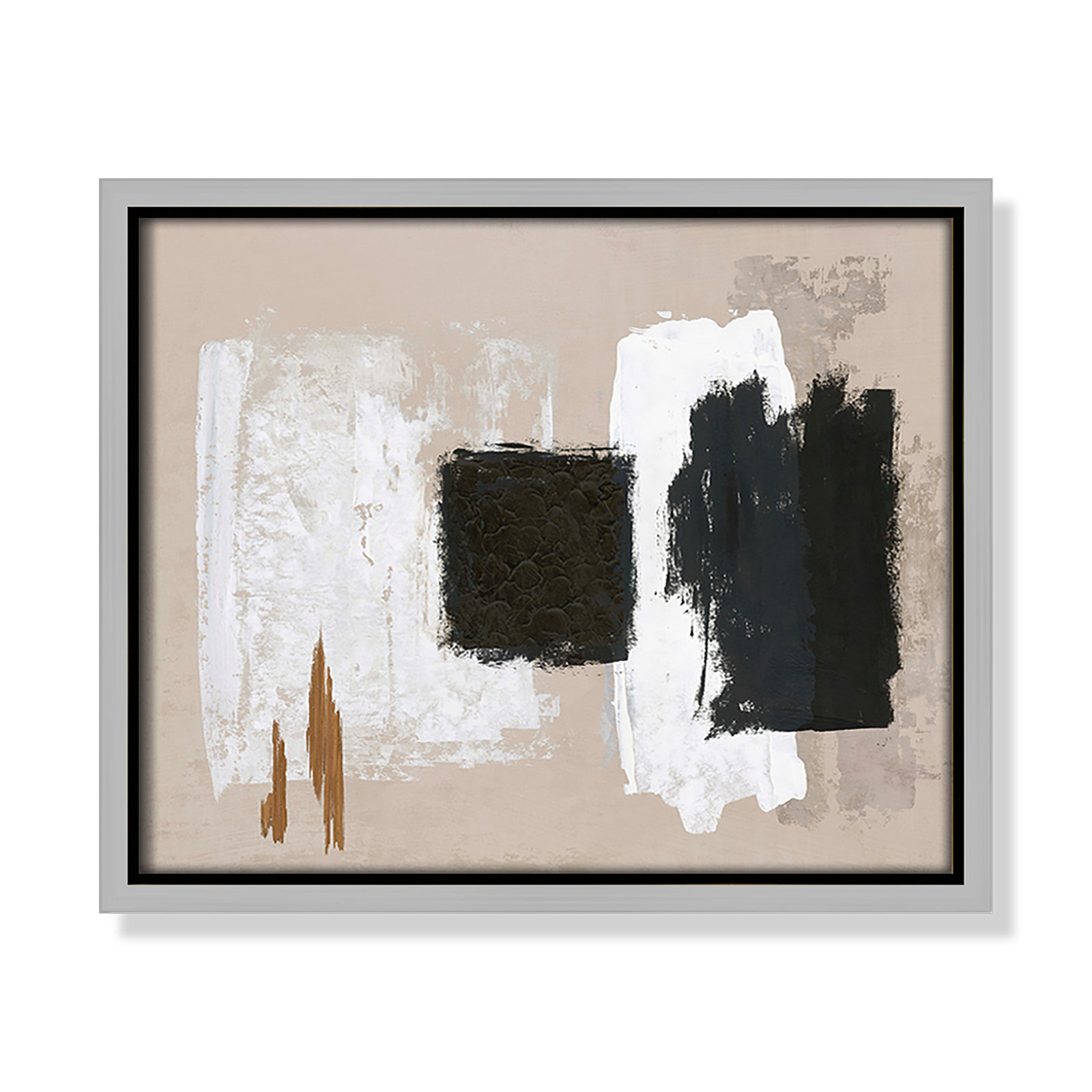 Imone "Golden Slate" Painting, 9.5" H x 11.5" W, Silver