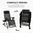 Gravity Rocker - Outdoor Foldable Chair With Cup Holder And Phone Slot Frame Rocking Recliner Pillow, & Slot, Gray