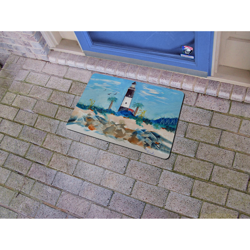 Tapis de porte d'extérieur antidérapant 26 po x 18 po Lepley Tybee