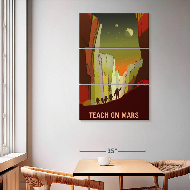 Oberle Mars Explorers Wanted Poster III, 65" H x 42" W