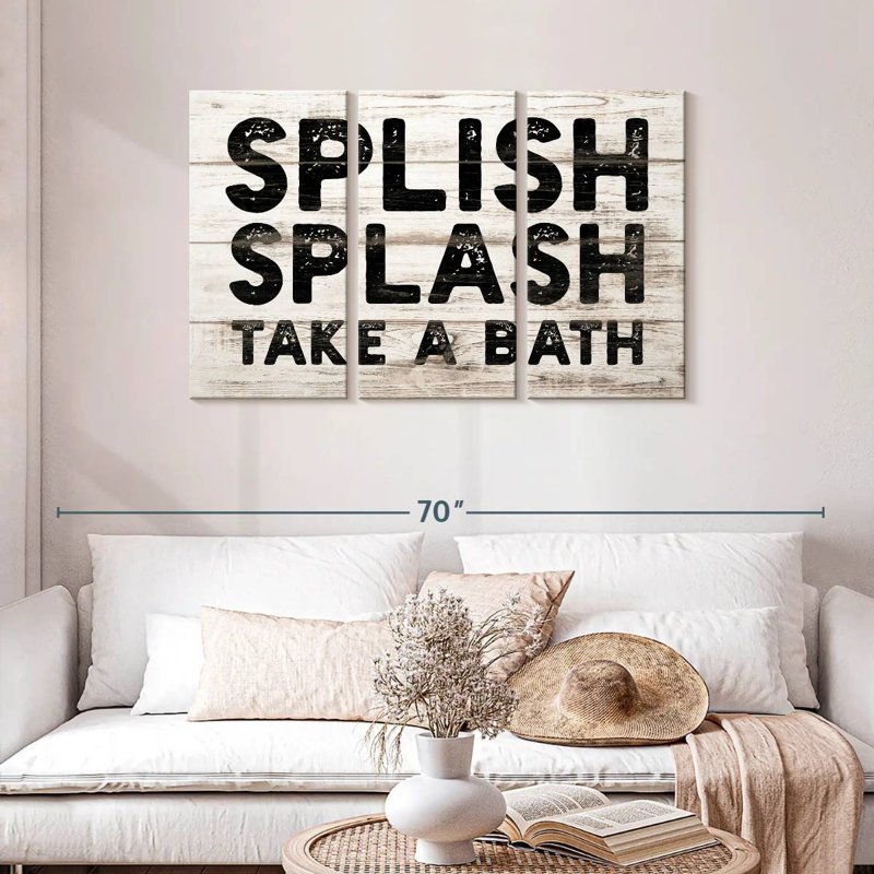 Ketti Funny Bathroom Splash, 28" H x 45" W