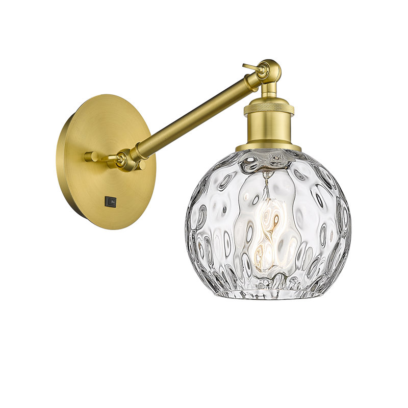 Shauna Armed Sconce, No Bulb Included, Satin Gold