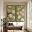 Textures de pivoines impressionnistes texturées en vert pastel - ensemble de 2 reproductions d'art encadrées sur toile 60 po x 20 po x 2 pièces, 60 po x 30 po x 2 pièces-1099523734-1099765570