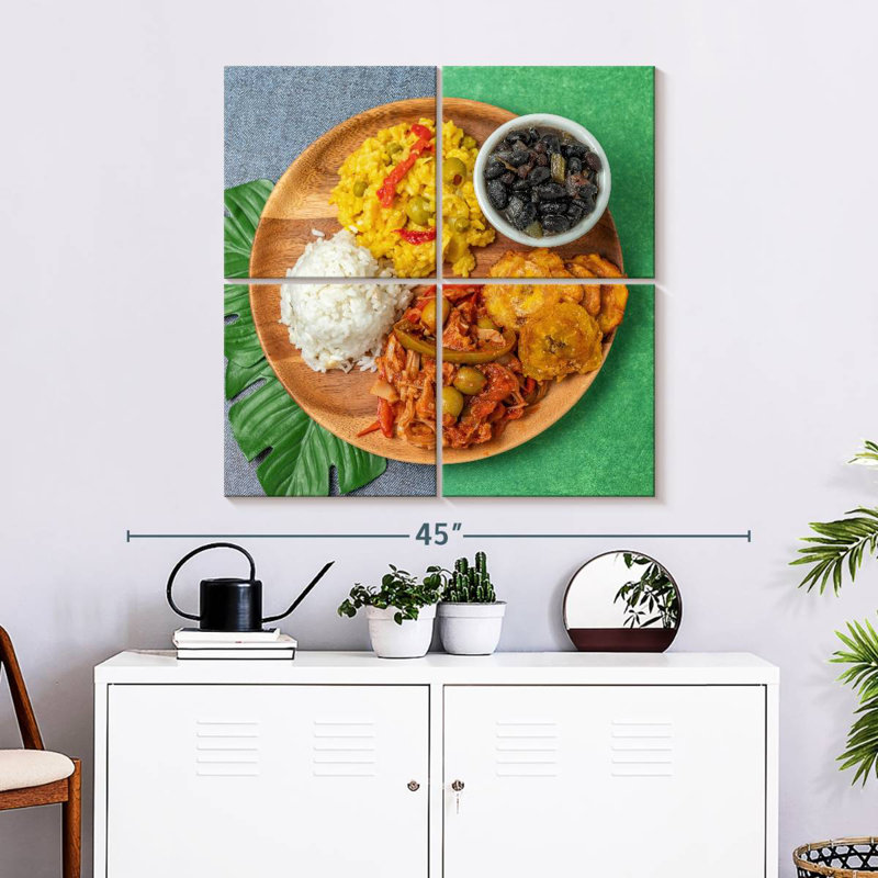Assiette de nourriture cubaine Yarlin, H 32 po x l 32 po
