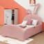 Lit princesse en forme de lapin revêtu de tissu pour lit simple-1822929272