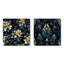 Frodsham - Ensemble de 2 carrés décoratifs floraux abstraits en métal-102679230