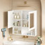 Armoire de toilette 2 en 1, armoire à pharmacie murale de 30 pouces avec tablettes réglables et portes à fermeture douce, miroir haute définition avec rangement pour meuble-lavabo de salle de bain-541124850