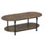 Table basse ovale à 2 étages avec rangement Vintage - Modern