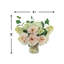 Peony and Hydrangea Arrangement in a Clear Glass Pot with Seashell